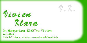 vivien klara business card